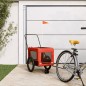 vidaXL Fahrradanhänger Hunde Orange und Schwarz Oxford-Gewebe & Eisen vidaXL Fahrradanhänger Hunde Orange und Schwarz Oxford-Gewebe & Eisen