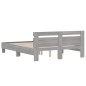 vidaXL Bettgestell mit Kopfteil Grau Sonoma 150x200 cm Holzwerkstoff vidaXL Bettgestell mit Kopfteil Grau Sonoma 150x200 cm Holzwerkstoff