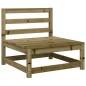 vidaXL Gartensofa ohne Armlehnen mit Kissen Kiefernholz Imprägniert