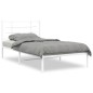 vidaXL Bettgestell mit Kopfteil Metall Weiß 100x190 cm vidaXL Bettgestell mit Kopfteil Metall Weiß 100x190 cm