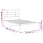 vidaXL Bettgestell mit Kopfteil Metall Weiß 100x190 cm vidaXL Bettgestell mit Kopfteil Metall Weiß 100x190 cm