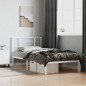 vidaXL Bettgestell mit Kopfteil Metall Weiß 107x203 cm vidaXL Bettgestell mit Kopfteil Metall Weiß 107x203 cm
