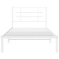 vidaXL Bettgestell mit Kopfteil Metall Weiß 107x203 cm vidaXL Bettgestell mit Kopfteil Metall Weiß 107x203 cm