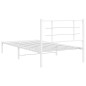 vidaXL Bettgestell mit Kopfteil Metall Weiß 107x203 cm vidaXL Bettgestell mit Kopfteil Metall Weiß 107x203 cm