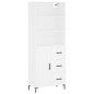 Highboard Weiß 69,5x34x180 cm Holzwerkstoff Highboard Weiß 69,5x34x180 cm Holzwerkstoff