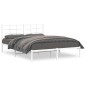 vidaXL Bettgestell mit Kopfteil Metall Weiß 150x200 cm vidaXL Bettgestell mit Kopfteil Metall Weiß 150x200 cm