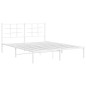 vidaXL Bettgestell mit Kopfteil Metall Weiß 150x200 cm vidaXL Bettgestell mit Kopfteil Metall Weiß 150x200 cm