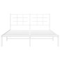 vidaXL Bettgestell mit Kopfteil Metall Weiß 150x200 cm vidaXL Bettgestell mit Kopfteil Metall Weiß 150x200 cm
