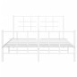 vidaXL Bettgestell mit Kopf- und Fußteil Metall Weiß 135x190 cm vidaXL Bettgestell mit Kopf- und Fußteil Metall Weiß 135x190 cm