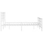 vidaXL Bettgestell mit Kopf- und Fußteil Metall Weiß 135x190 cm vidaXL Bettgestell mit Kopf- und Fußteil Metall Weiß 135x190 cm