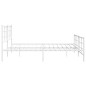 vidaXL Bettgestell mit Kopf- und Fußteil Metall Weiß 183x213 cm vidaXL Bettgestell mit Kopf- und Fußteil Metall Weiß 183x213 cm