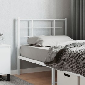vidaXL Kopfteil Metall Weiß 90 cm