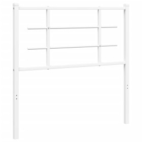 vidaXL Kopfteil Metall Weiß 90 cm