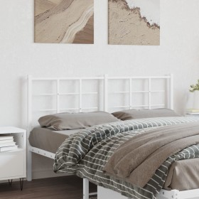 vidaXL Kopfteil Metall Weiß 150 cm