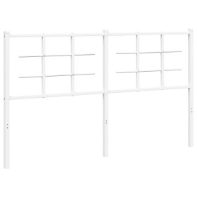 vidaXL Kopfteil Metall Weiß 150 cm