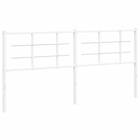 vidaXL Kopfteil Metall Weiß 180 cm
