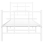 vidaXL Bettgestell mit Kopf- und Fußteil Metall Weiß 80x200 cm vidaXL Bettgestell mit Kopf- und Fußteil Metall Weiß 80x200 cm