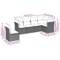 vidaXL 6-tlg. Garten-Sofagarnitur mit Kissen Grau Poly Rattan vidaXL 6-tlg. Garten-Sofagarnitur mit Kissen Grau Poly Rattan
