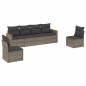 vidaXL 6-tlg. Garten-Sofagarnitur mit Kissen Grau Poly Rattan vidaXL 6-tlg. Garten-Sofagarnitur mit Kissen Grau Poly Rattan
