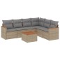 vidaXL 7-tlg. Garten-Sofagarnitur mit Kissen Beige Poly Rattan vidaXL 7-tlg. Garten-Sofagarnitur mit Kissen Beige Poly Rattan