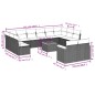 vidaXL 13-tlg. Garten-Sofagarnitur mit Kissen Beige Poly Rattan