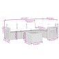 vidaXL 6-tlg. Garten-Sofagarnitur mit Kissen Schwarz Poly Rattan vidaXL 6-tlg. Garten-Sofagarnitur mit Kissen Schwarz Poly Rattan