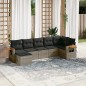 vidaXL 7-tlg. Garten-Sofagarnitur mit Kissen Grau Poly Rattan vidaXL 7-tlg. Garten-Sofagarnitur mit Kissen Grau Poly Rattan