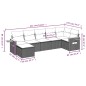 vidaXL 7-tlg. Garten-Sofagarnitur mit Kissen Grau Poly Rattan vidaXL 7-tlg. Garten-Sofagarnitur mit Kissen Grau Poly Rattan