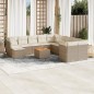 vidaXL 12-tlg. Garten-Sofagarnitur mit Kissen Beige Poly Rattan vidaXL 12-tlg. Garten-Sofagarnitur mit Kissen Beige Poly Rattan