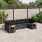 vidaXL 7-tlg. Garten-Sofagarnitur mit Kissen Schwarz Poly Rattan vidaXL 7-tlg. Garten-Sofagarnitur mit Kissen Schwarz Poly Rattan