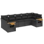 vidaXL 7-tlg. Garten-Sofagarnitur mit Kissen Schwarz Poly Rattan vidaXL 7-tlg. Garten-Sofagarnitur mit Kissen Schwarz Poly Rattan