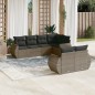 vidaXL 7-tlg. Garten-Sofagarnitur mit Kissen Grau Poly Rattan vidaXL 7-tlg. Garten-Sofagarnitur mit Kissen Grau Poly Rattan