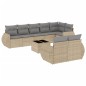 vidaXL 9-tlg. Garten-Sofagarnitur mit Kissen Beige Poly Rattan vidaXL 9-tlg. Garten-Sofagarnitur mit Kissen Beige Poly Rattan
