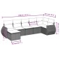 vidaXL 7-tlg. Garten-Sofagarnitur mit Kissen Schwarz Poly Rattan vidaXL 7-tlg. Garten-Sofagarnitur mit Kissen Schwarz Poly Rattan