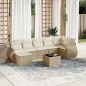 vidaXL 8-tlg. Garten-Sofagarnitur mit Kissen Beige Poly Rattan vidaXL 8-tlg. Garten-Sofagarnitur mit Kissen Beige Poly Rattan