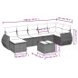 vidaXL 8-tlg. Garten-Sofagarnitur mit Kissen Beige Poly Rattan vidaXL 8-tlg. Garten-Sofagarnitur mit Kissen Beige Poly Rattan