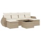 vidaXL 7-tlg. Garten-Sofagarnitur mit Kissen Beige Poly Rattan vidaXL 7-tlg. Garten-Sofagarnitur mit Kissen Beige Poly Rattan