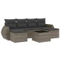 vidaXL 7-tlg. Garten-Sofagarnitur mit Kissen Grau Poly Rattan vidaXL 7-tlg. Garten-Sofagarnitur mit Kissen Grau Poly Rattan