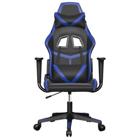 vidaXL Gaming-Stuhl Schwarz und Blau Kunstleder