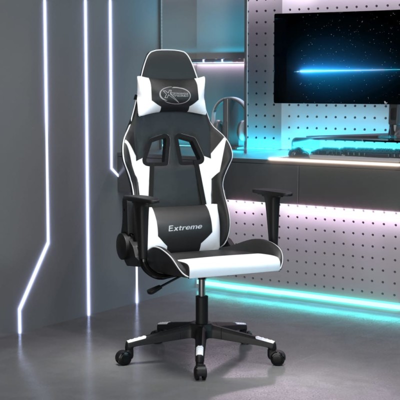 vidaXL Gaming-Stuhl Schwarz und Weiß Kunstleder vidaXL Gaming-Stuhl Schwarz und Weiß Kunstleder