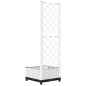 vidaXL Pflanzkübel mit Rankgitter Weiß 40x40x121,5 cm PP vidaXL Pflanzkübel mit Rankgitter Weiß 40x40x121,5 cm PP