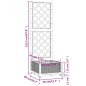 vidaXL Pflanzkübel mit Rankgitter Weiß 40x40x121,5 cm PP vidaXL Pflanzkübel mit Rankgitter Weiß 40x40x121,5 cm PP