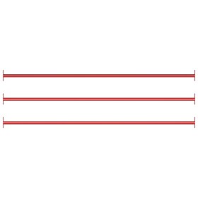 vidaXL Turnstangen 3 Stk. 125 cm Stahl Rot