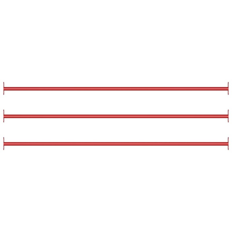 vidaXL Turnstangen 3 Stk. 125 cm Stahl Rot vidaXL Turnstangen 3 Stk. 125 cm Stahl Rot