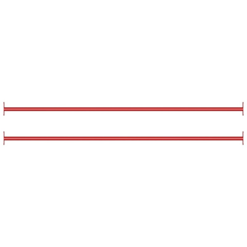vidaXL Turnstangen 2 Stk. 125 cm Stahl Rot vidaXL Turnstangen 2 Stk. 125 cm Stahl Rot