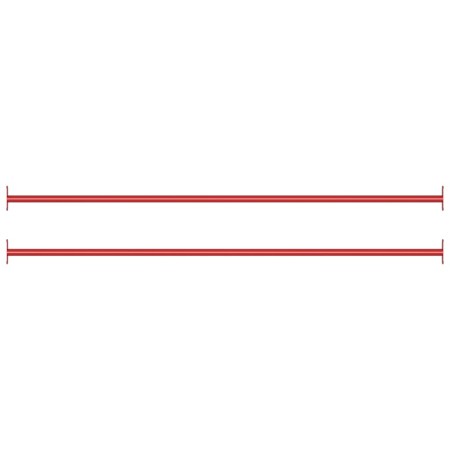 vidaXL Turnstangen 2 Stk. 125 cm Stahl Rot