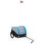 vidaXL Fahrradanhänger Schwarz und Blau 30 kg Eisen vidaXL Fahrradanhänger Schwarz und Blau 30 kg Eisen