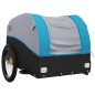 vidaXL Fahrradanhänger Schwarz und Blau 30 kg Eisen vidaXL Fahrradanhänger Schwarz und Blau 30 kg Eisen
