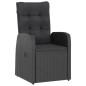 vidaXL 9-tlg. Garten-Essgruppe mit Kissen Poly Rattan Schwarz vidaXL 9-tlg. Garten-Essgruppe mit Kissen Poly Rattan Schwarz