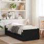 vidaXL Bettgestell mit Schubladen Schwarz 90x190 cm vidaXL Bettgestell mit Schubladen Schwarz 90x190 cm